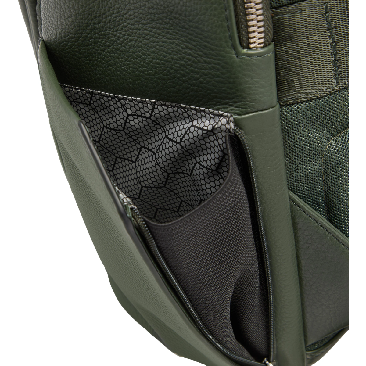 Рюкзак для ноутбука Piquadro Leather Travel 14" Green (CA7157W144/VE) - фото 4