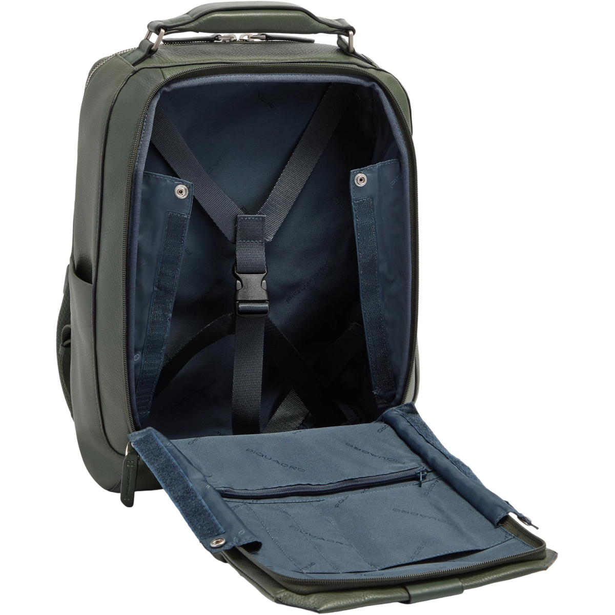 Рюкзак для ноутбука Piquadro Leather Travel 14" Green (CA7157W144/VE) - фото 6