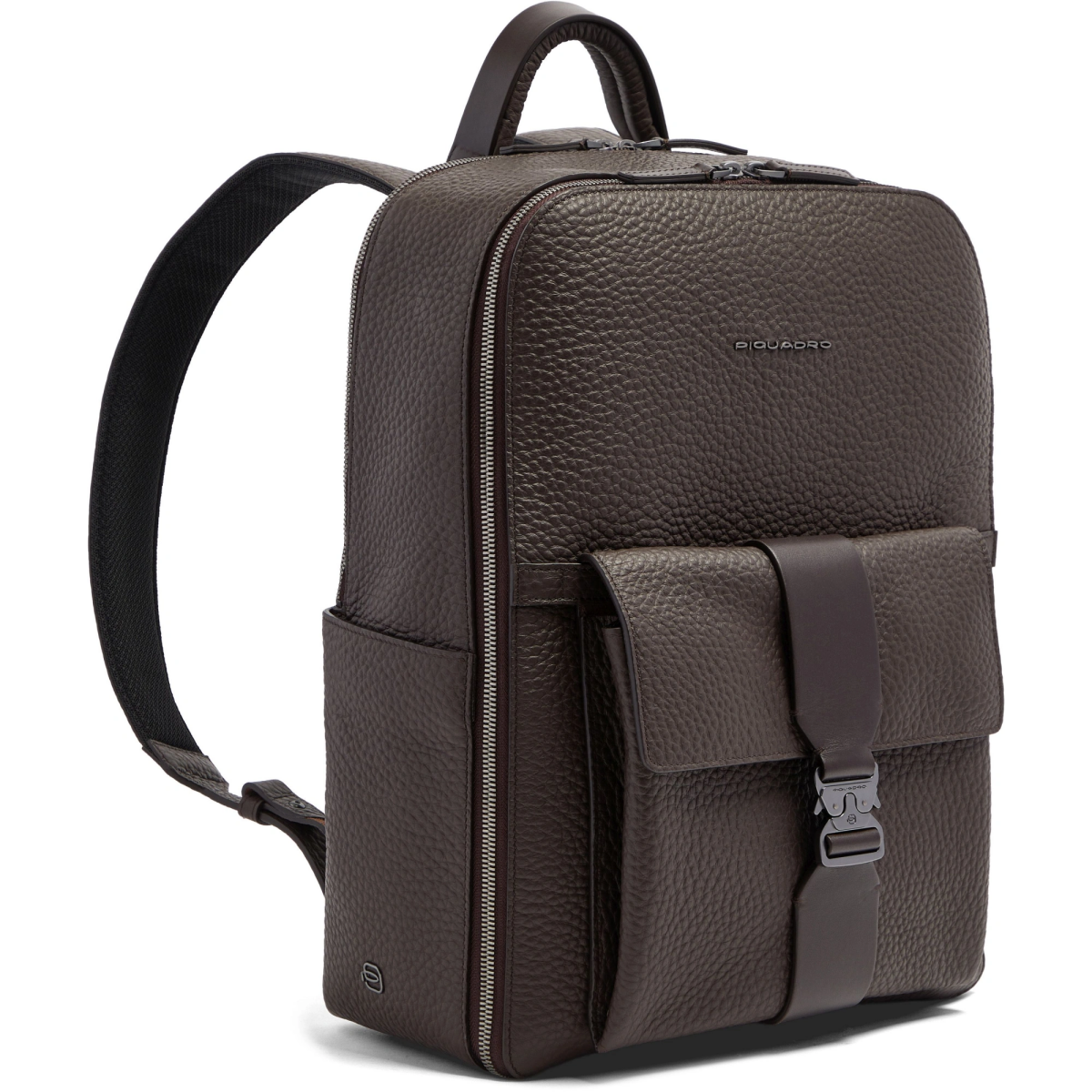 Рюкзак для ноутбука Piquadro Leather Travel Backpack Dark Brown (CA7263W151/TM) - фото 2