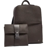 Рюкзак для ноутбука Piquadro Leather Travel Backpack Dark Brown (CA7263W151/TM)