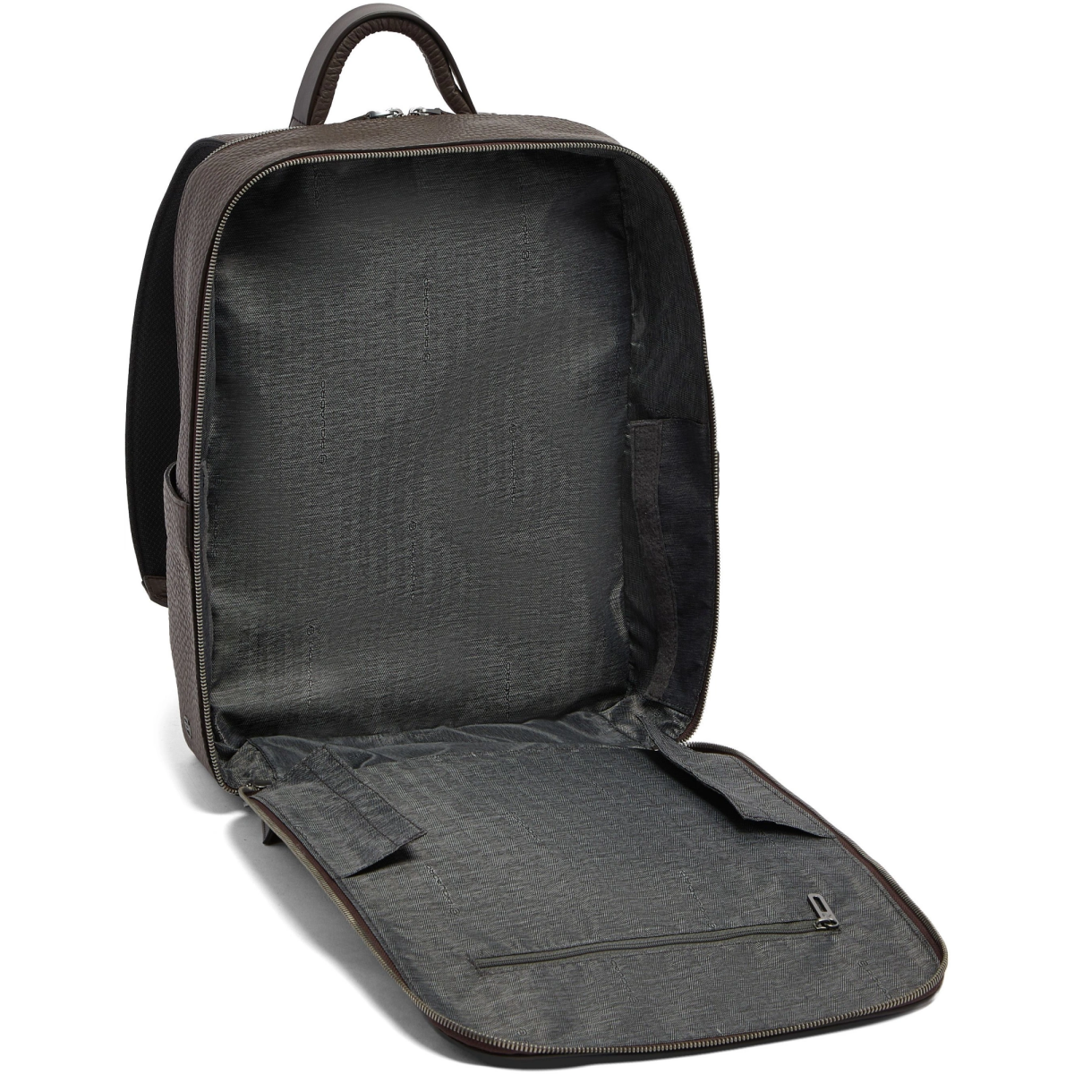 Рюкзак для ноутбука Piquadro Leather Travel Backpack Dark Brown (CA7263W151/TM) - фото 7