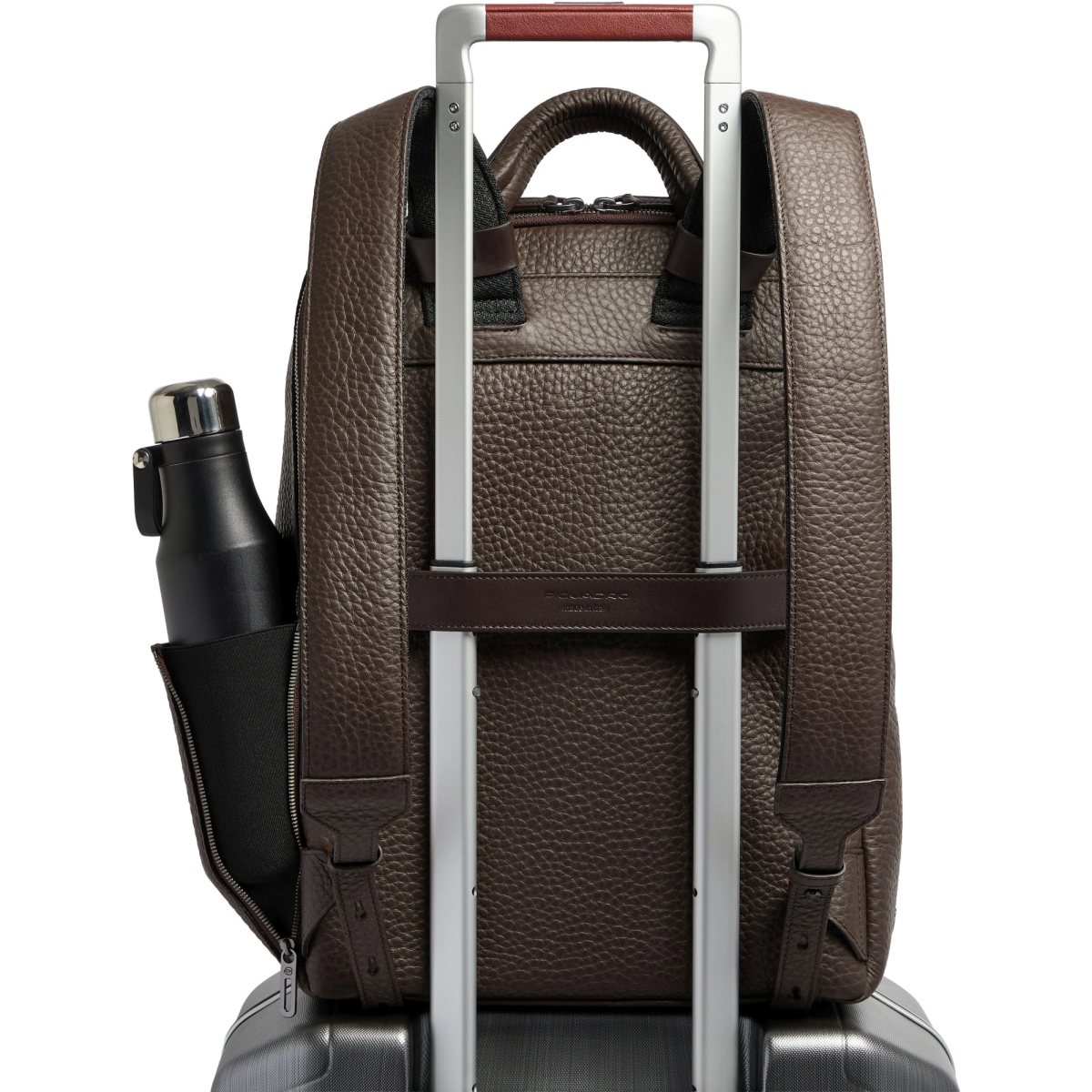 Рюкзак для ноутбука Piquadro Leather Travel Backpack Dark Brown (CA7263W151/TM) - фото 9