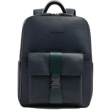 Рюкзак для ноутбука Piquadro Leather Travel Backpack Blue/Green (CA7263W151/BLUVE)