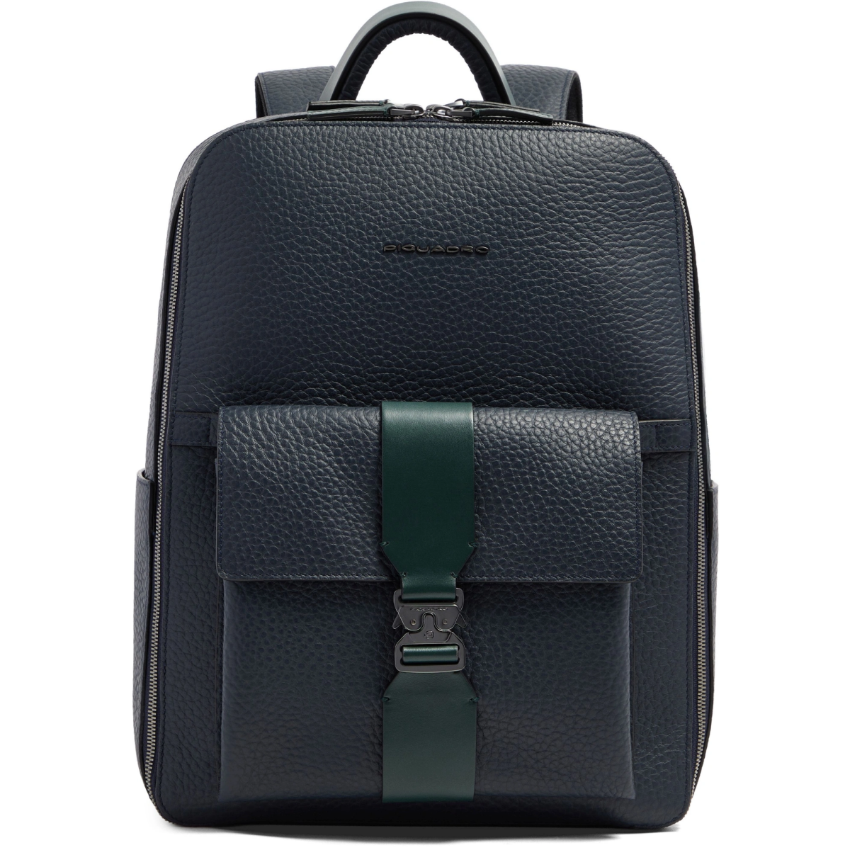 Рюкзак для ноутбука Piquadro Leather Travel Backpack Blue/Green (CA7263W151/BLUVE)