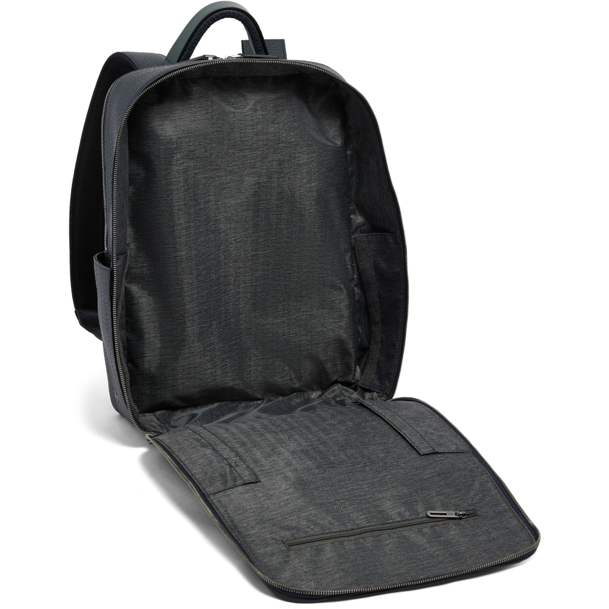 Рюкзак для ноутбука Piquadro Leather Travel Backpack Blue/Green (CA7263W151/BLUVE) - фото 10