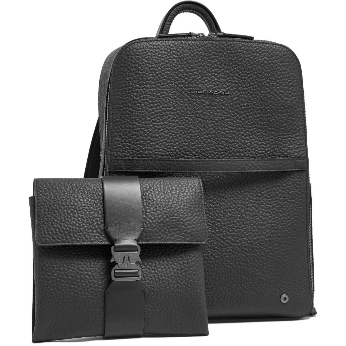 Рюкзак для ноутбука Piquadro Leather Travel Backpack Black (CA7263W151/N) - фото 5