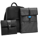 Рюкзак для ноутбука Piquadro Leather Travel Backpack Black (CA7263W151/N)