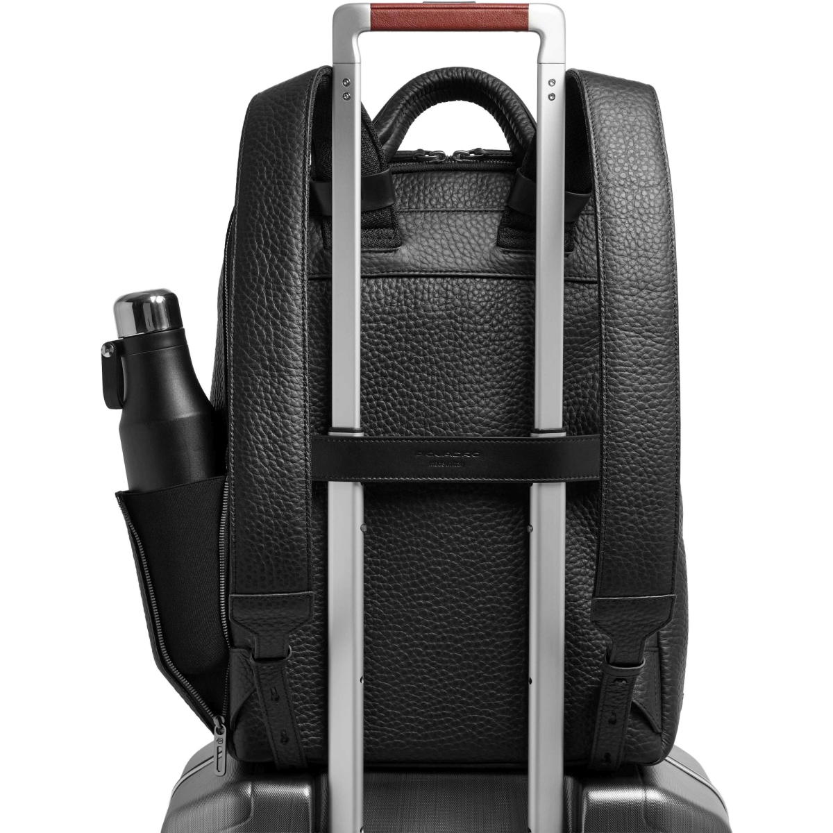 Рюкзак для ноутбука Piquadro Leather Travel Backpack Black (CA7263W151/N) - фото 12