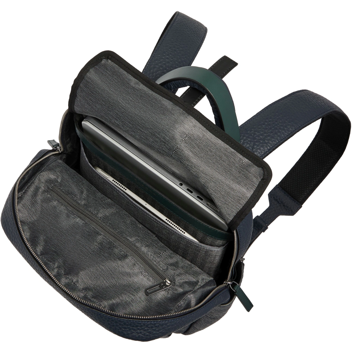 Сумка для ноутбуков Piquadro Leather Backpack 14" Blue/Green (CA7262W151/BLUVE) - фото 4