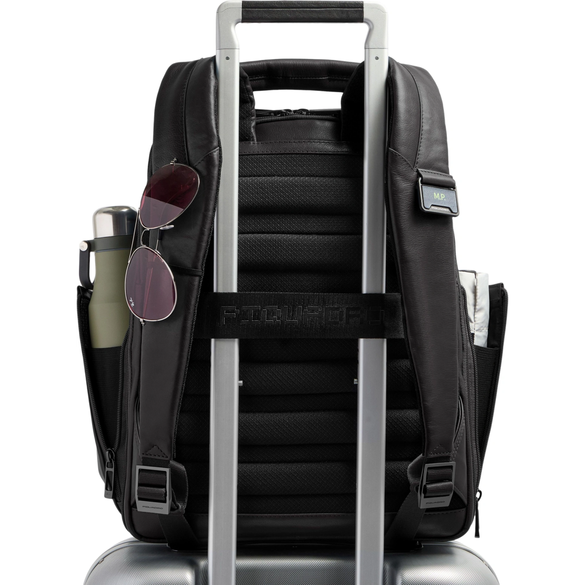 Рюкзак для ноутбука Piquadro Leather 14" with Wireless Charging Black (CA7180W143/N) - фото 5