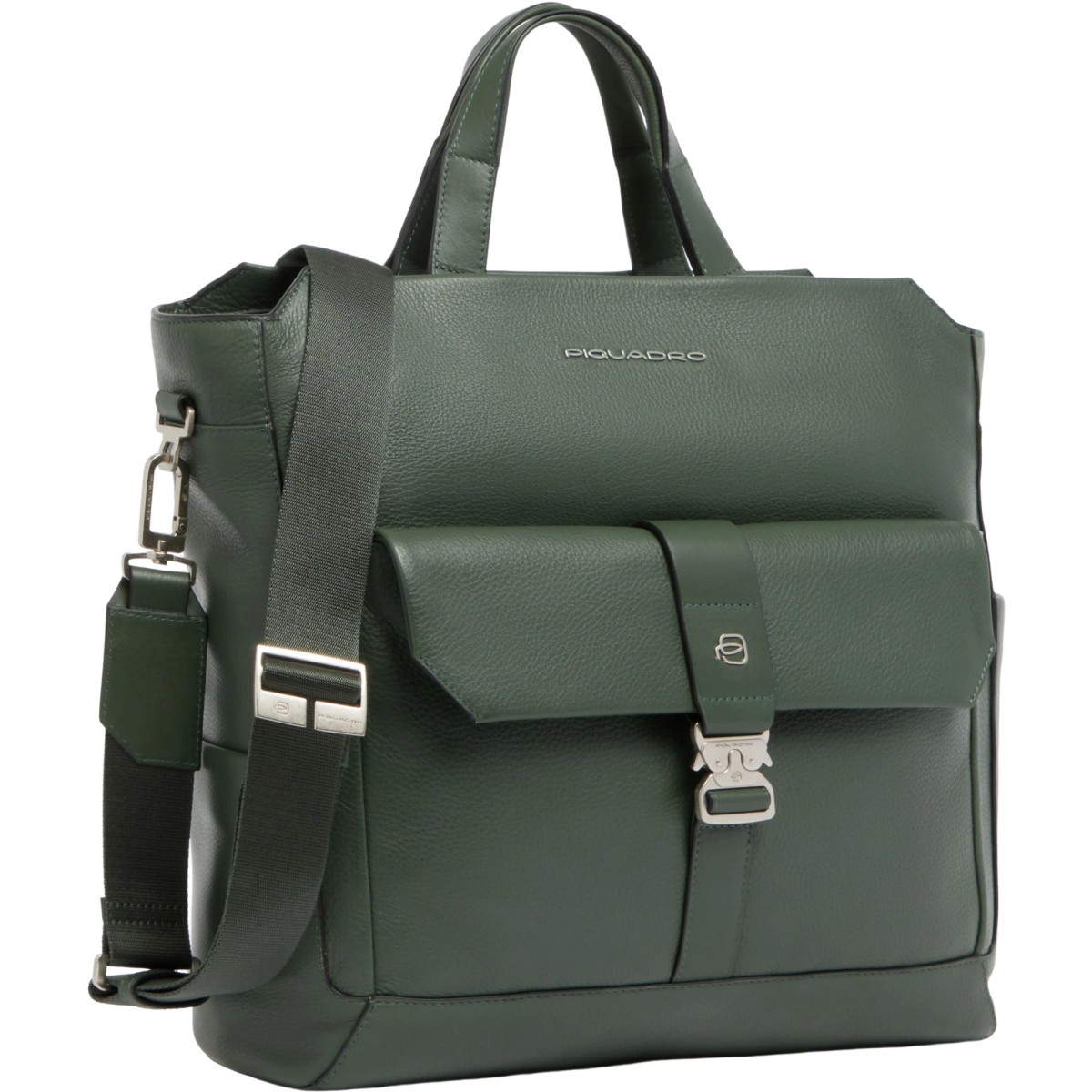 Сумка для ноутбуков Piquadro Leather Tote 14" Green (CA7255W144/VE) - фото 2