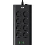 Сетевой фильтр AGNI TP-FA4U8E-C-3m-Black (TP-FA4U8E-C-3m-black)