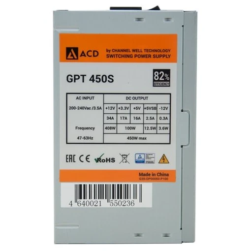Блок питания 450W ACD GPT-450S OEM - фото 2