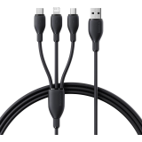 Кабель USB - microUSB/USB Type-C/Lightning, 0.8м, Baseus P10376303121-01