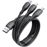 Кабель USB - microUSB/USB Type-C/Lightning, 0.8м, Baseus P10376303121-01