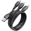 Кабель USB - microUSB/USB Type-C/Lightning, 0.8м, Baseus P10376303121-01 - фото 3
