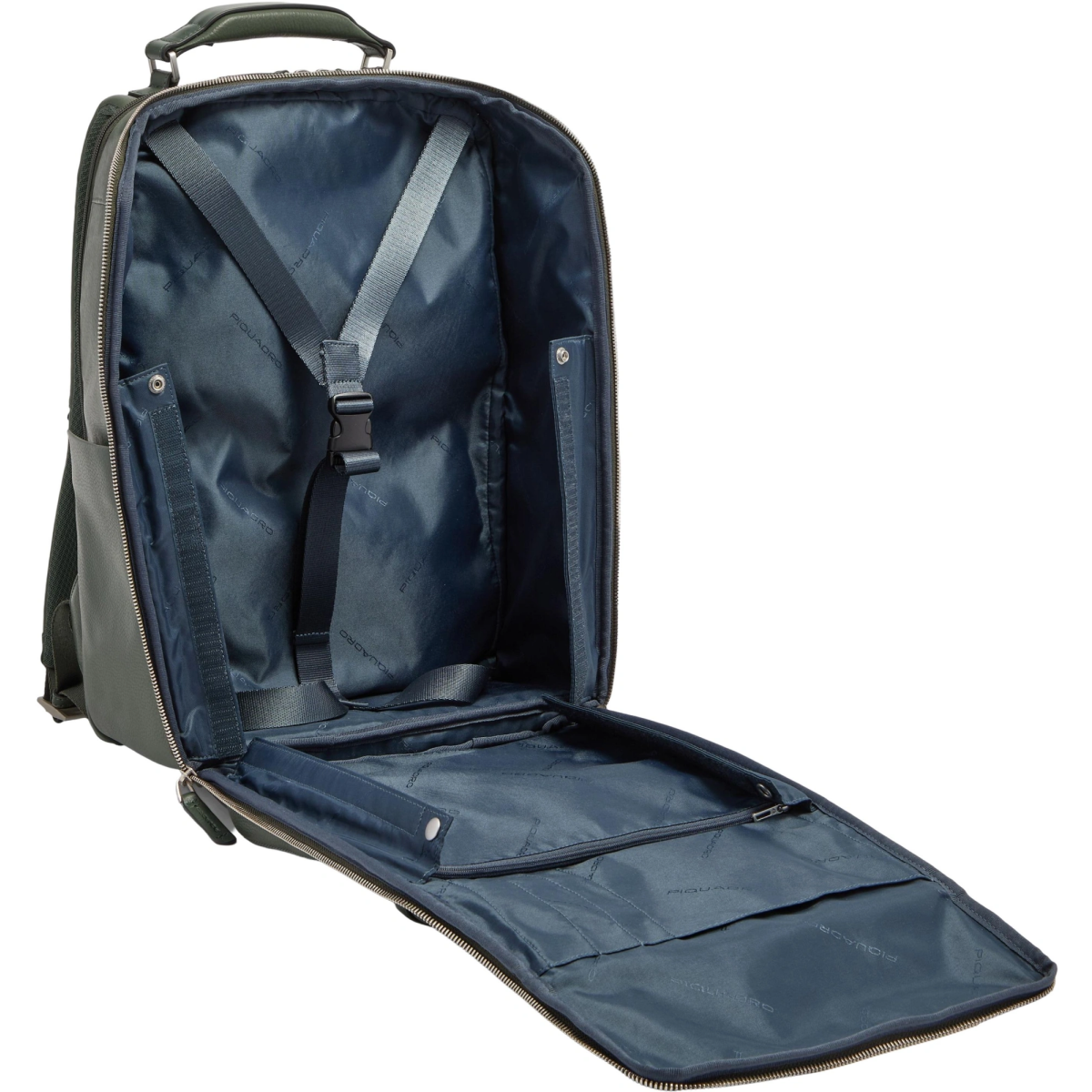 Рюкзак для ноутбука Piquadro Leather Cabin with 15.6" Laptop Pocket Green (CA7159W144/VE) - фото 7