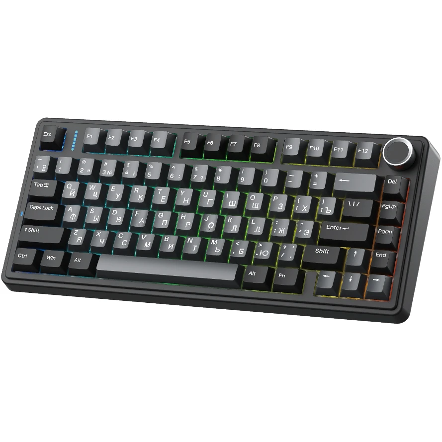 Клавиатура AULA F75 Black/Grey (Milk White Switches) - фото 2