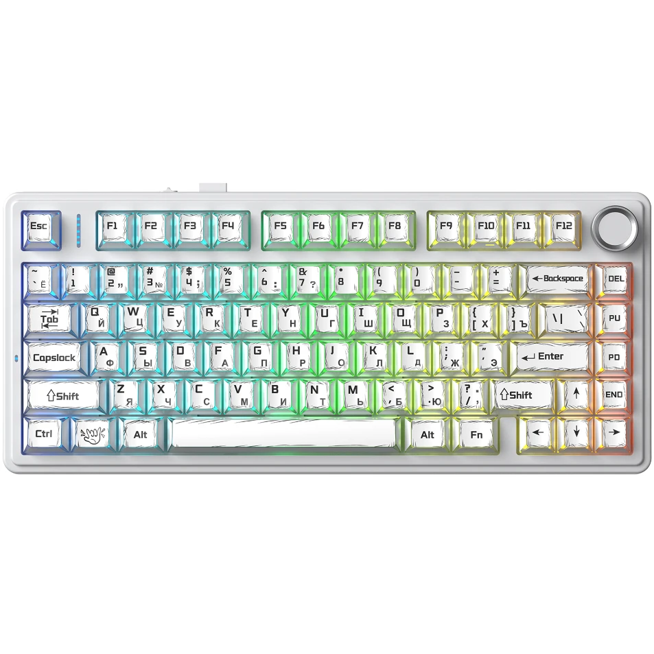 Клавиатура AULA F75 White Comics (Reaper Switches)