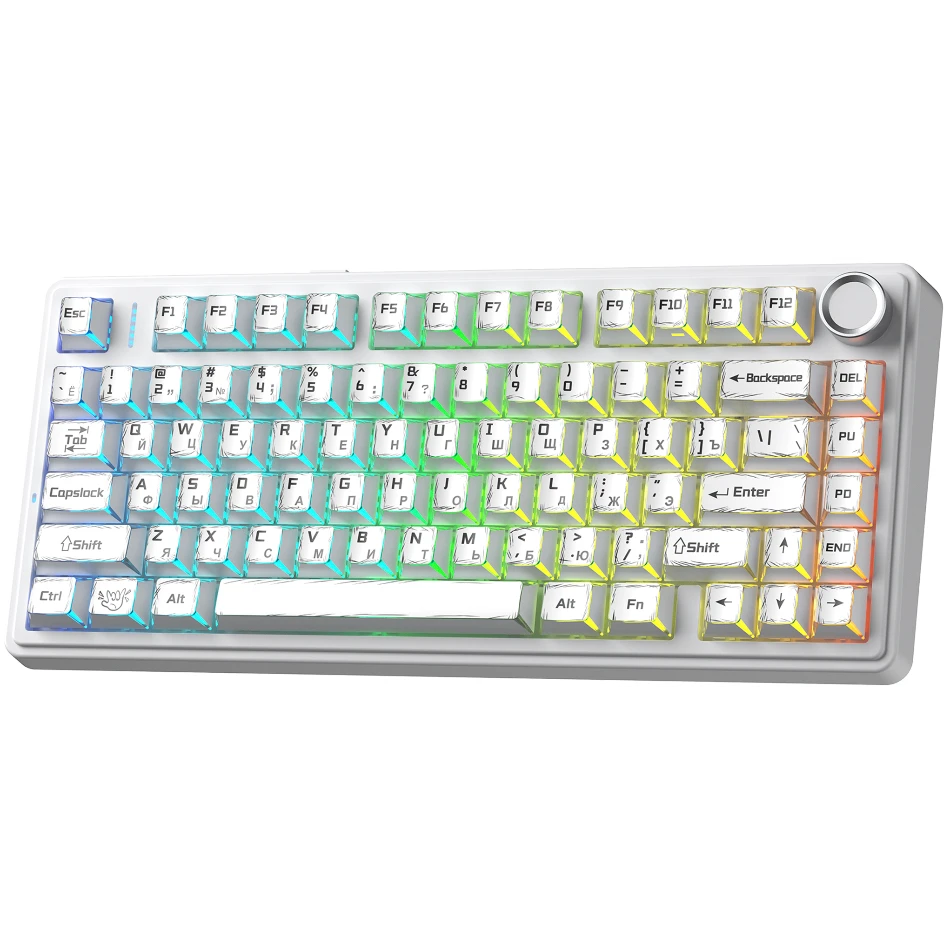 Клавиатура AULA F75 White Comics (Reaper Switches) - фото 2