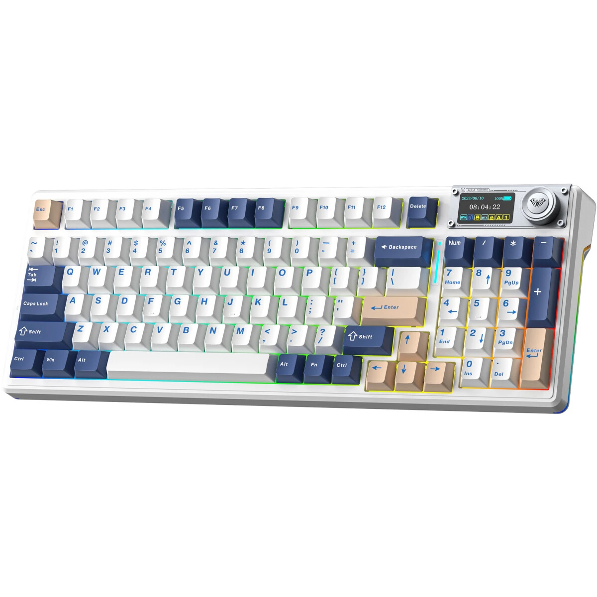 Клавиатура AULA F98Pro V3 White/Blue/Pink - фото 2