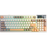 Клавиатура AULA F98Pro V3 White/Brown/Orange