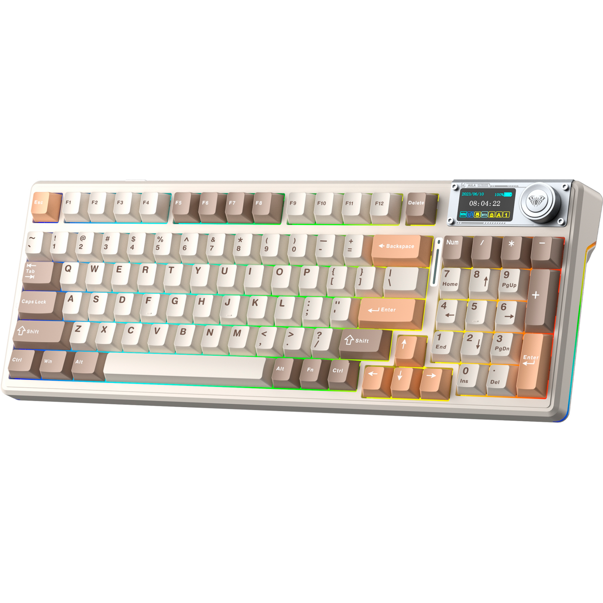 Клавиатура AULA F98Pro V3 White/Brown/Orange - фото 3