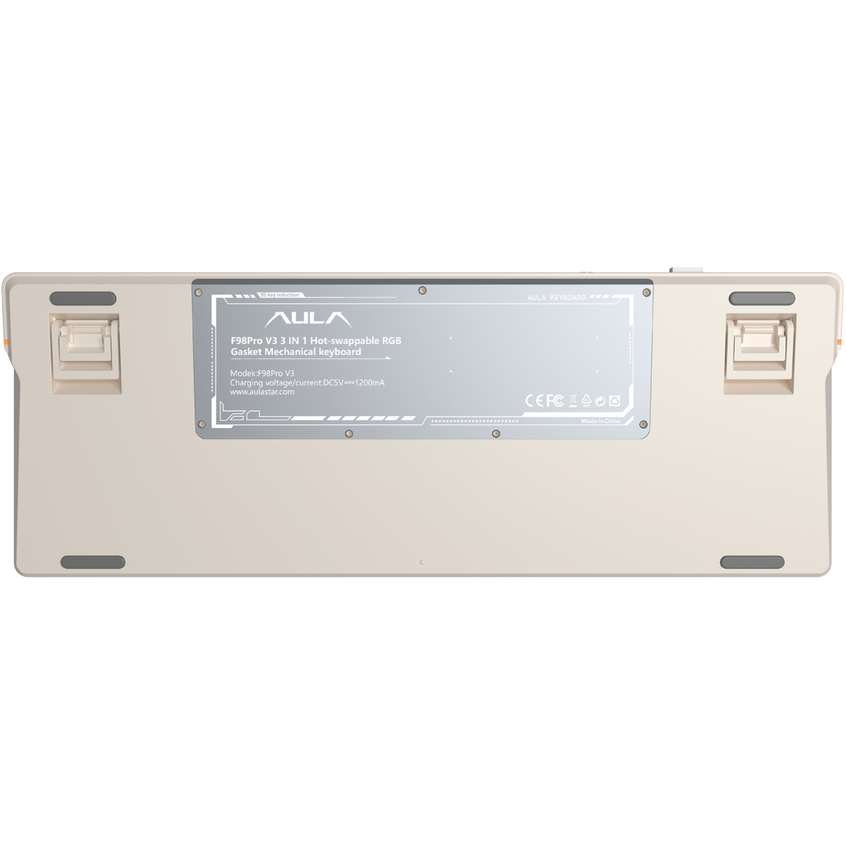 Клавиатура AULA F98Pro V3 White/Brown/Orange - фото 4