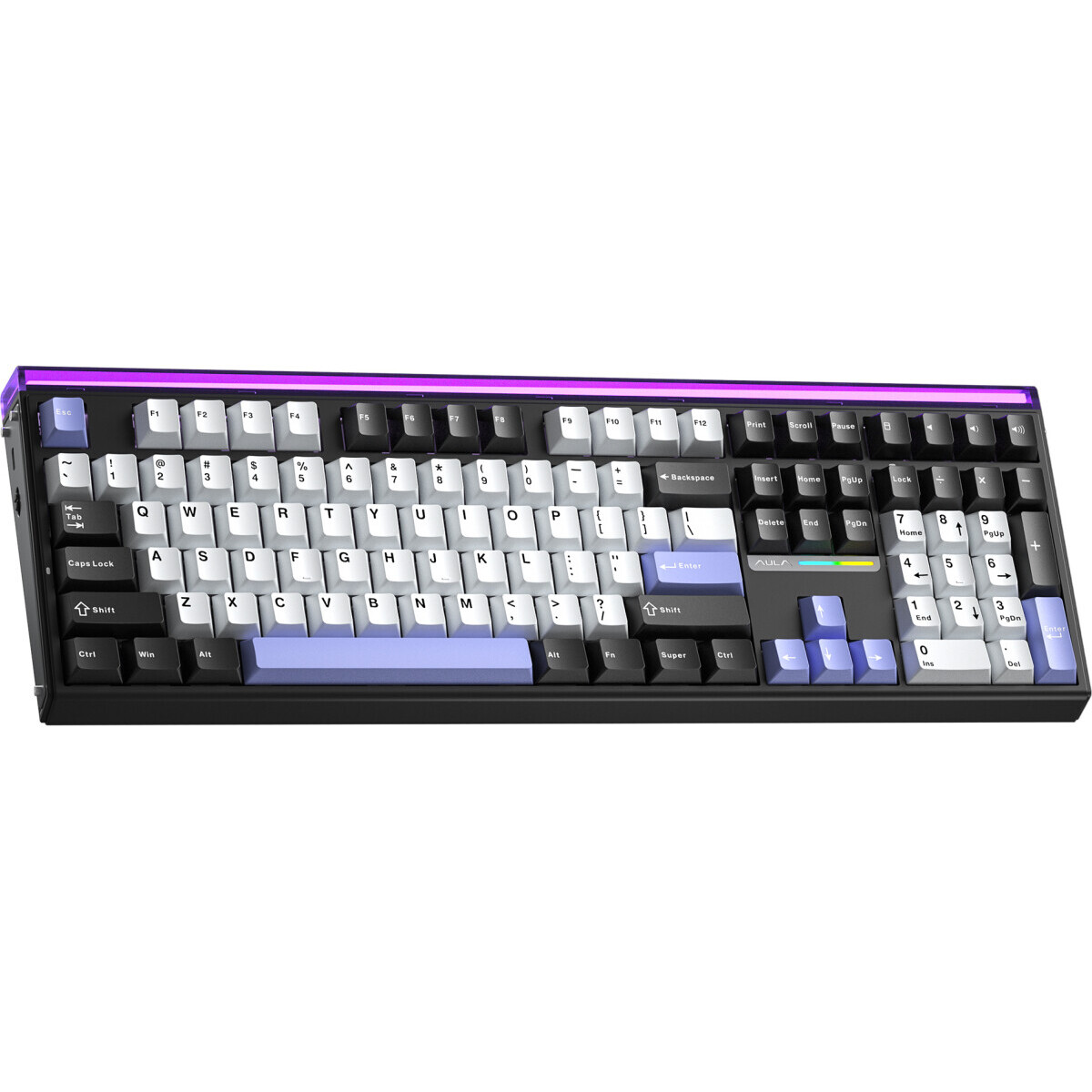 Клавиатура AULA H108 Black/White/Purple - фото 2