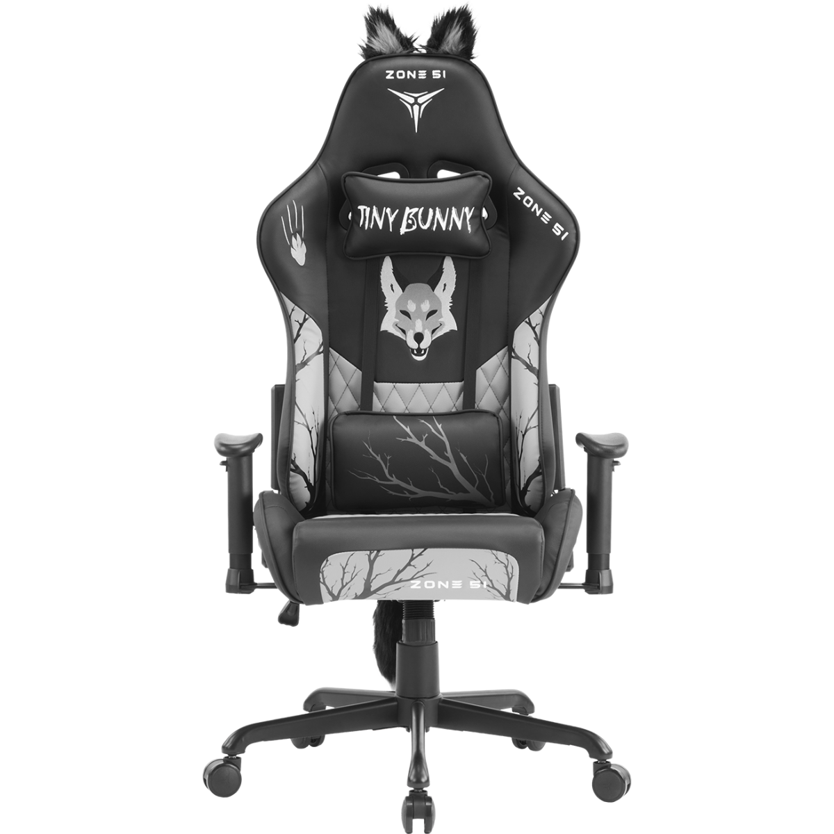 Игровое кресло ZONE 51 TINY BUNNY Black/Grey - Z51-LTB-BK