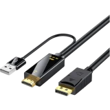 Кабель DisplayPort (M) - HDMI (M), 1.8м, KS-IS KS-501K