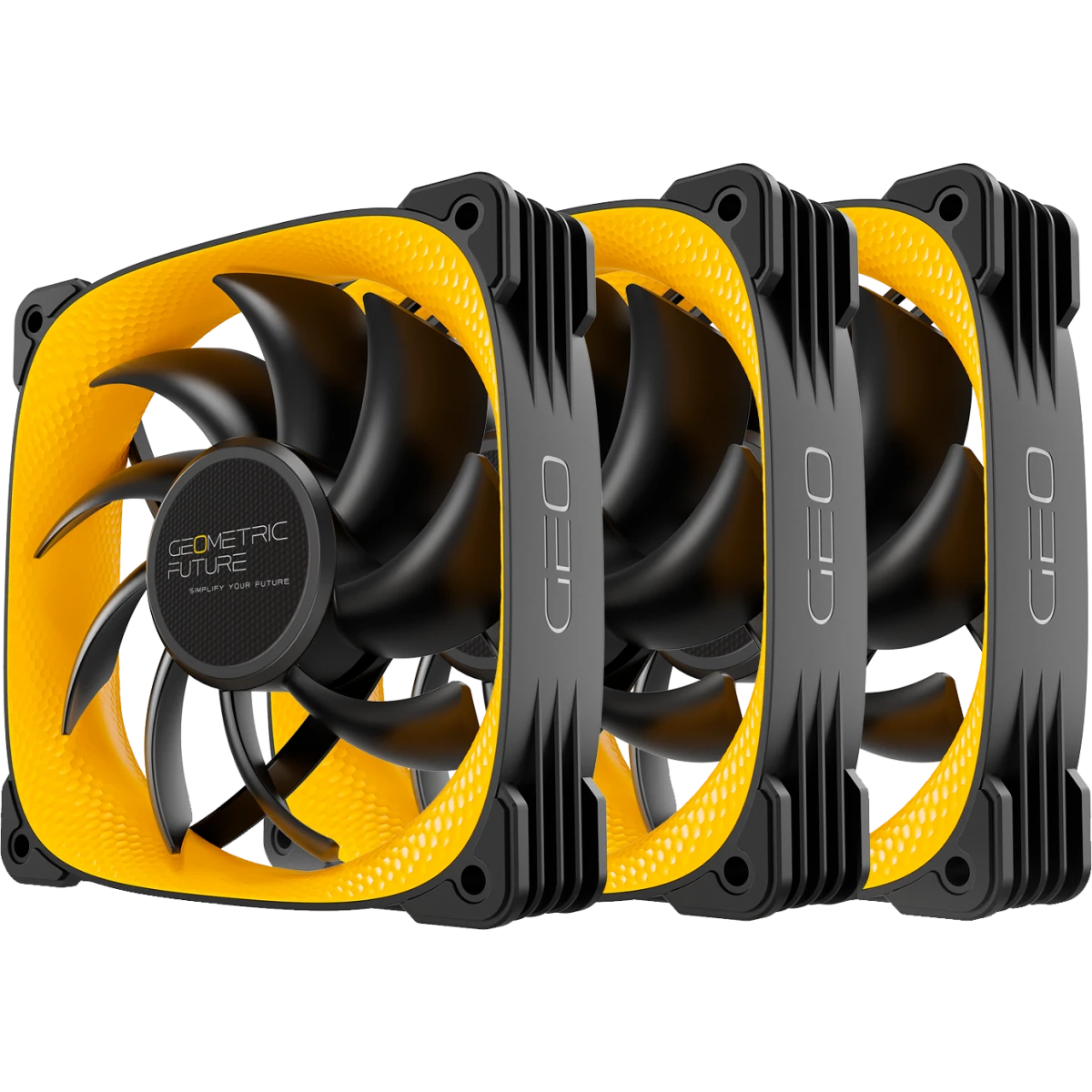 Вентилятор для корпуса Geometric Future Squama 3005Y-12 Yellow (3 шт.) - 1F3005Y312000