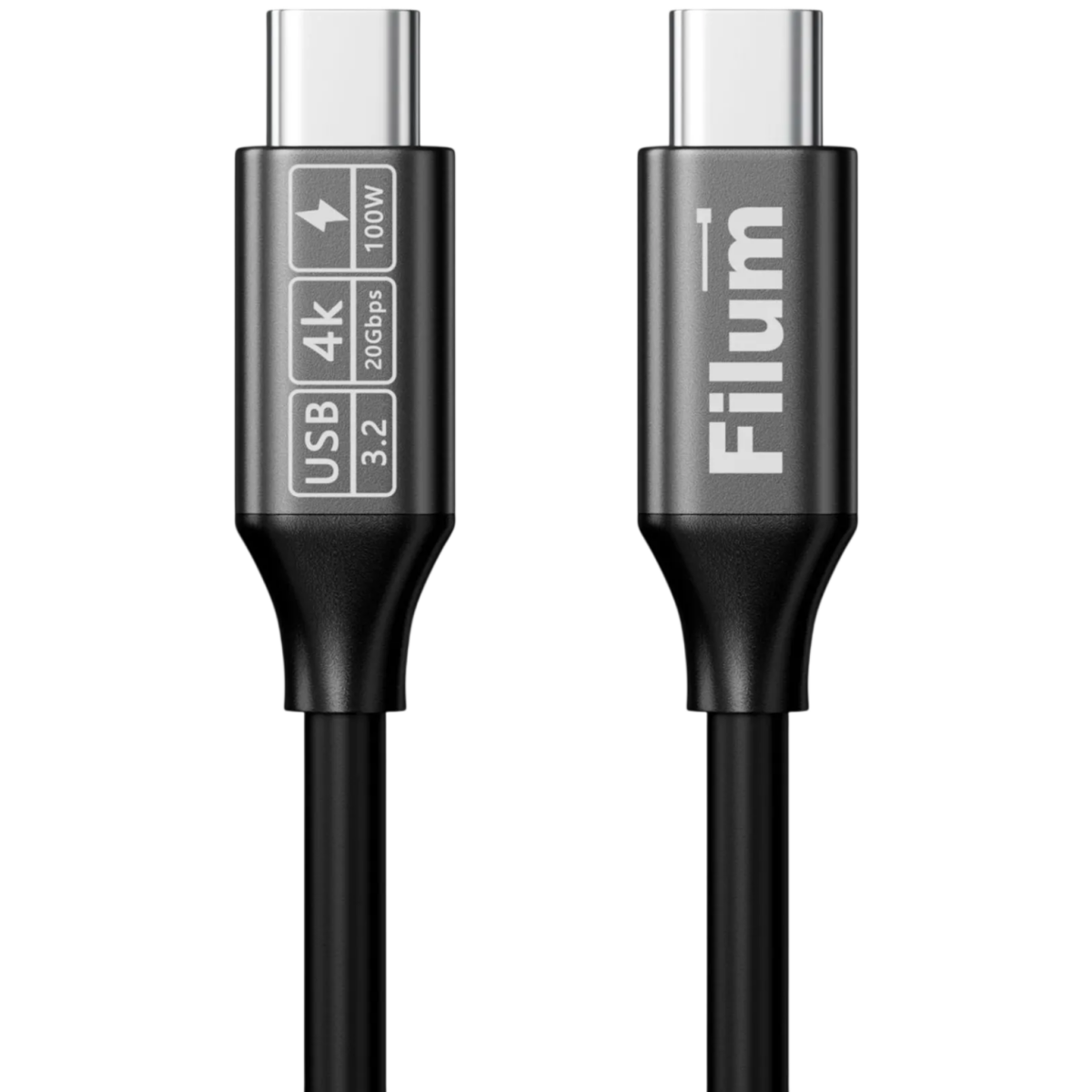 Кабель USB Type-C - USB Type-C, 1м, Filum FL-USB-10G100W-CM/CM-1M