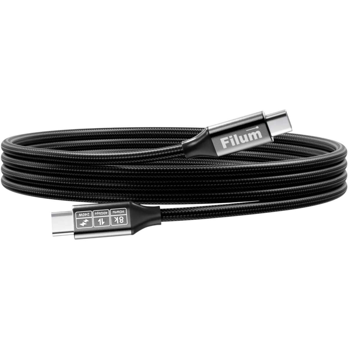 Кабель USB Type-C - USB Type-C, 1м, Filum FL-USB-40G240W-CM/CM-1M - фото 5