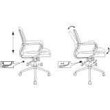 Офисное кресло Бюрократ CH-884SL-Low Black (CH-884SL-LOW/B-PU)