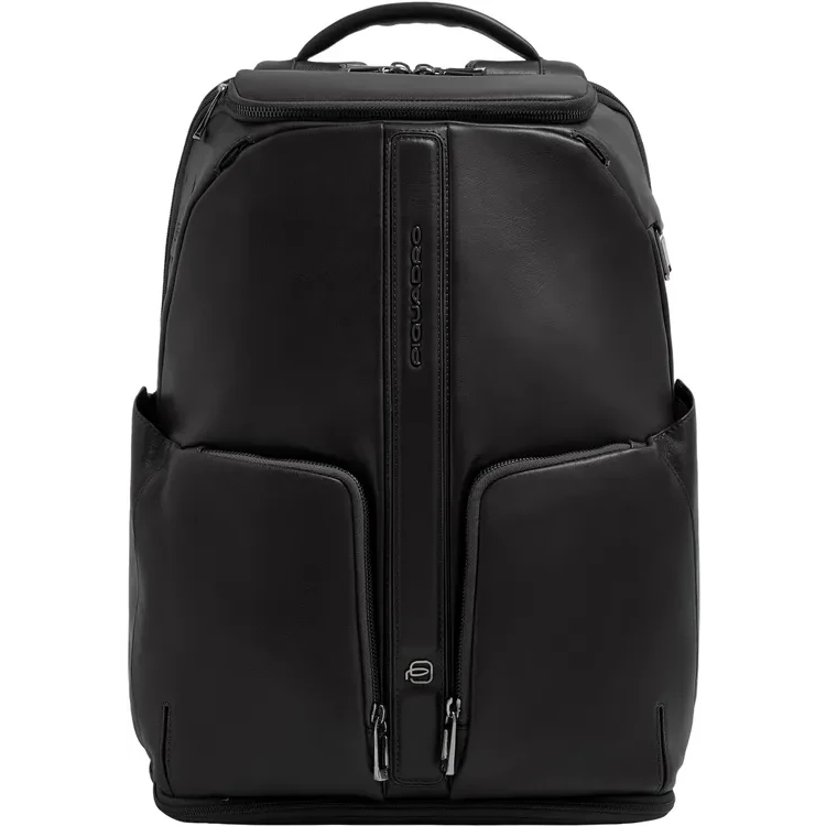 Рюкзак для ноутбука Piquadro Two-Compartment Leather 15.6" Black (CA7181W143/N) - фото 2