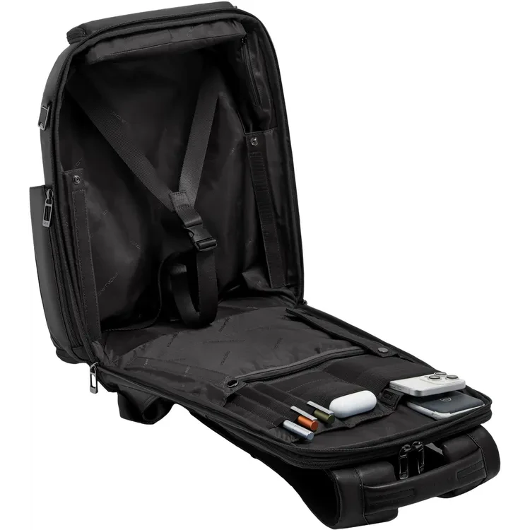 Рюкзак для ноутбука Piquadro Two-Compartment Leather 15.6" Black (CA7181W143/N) - фото 4