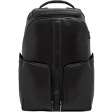 Рюкзак для ноутбука Piquadro Leather 15.6" with Wireless Charging Black (CA7182W143/N)