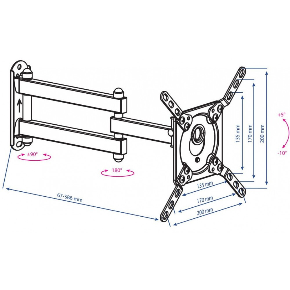 Кронштейн Kromax DIX-14 Black - фото 3