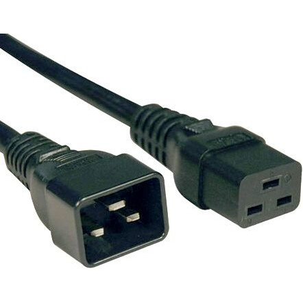 Кабель питания C19 - C20, 1м, Hyperline PWC-IEC19-IEC20-1.0-BK