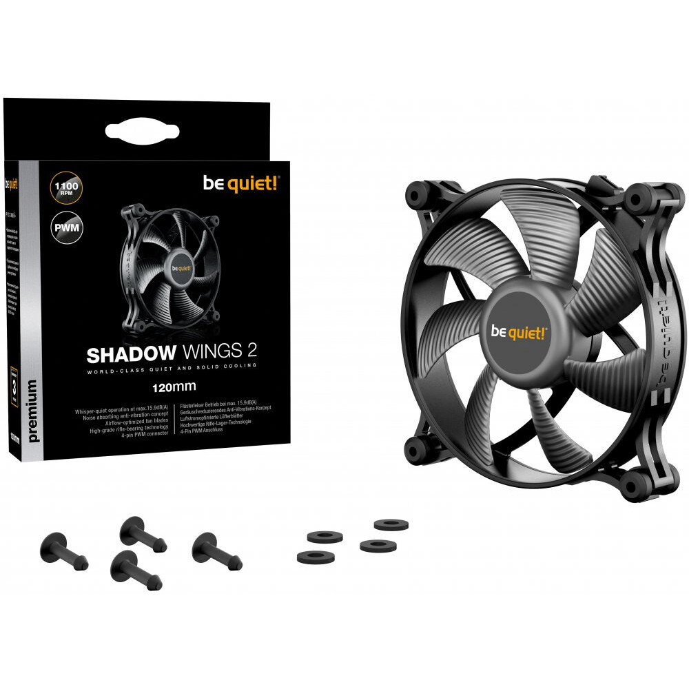 Вентилятор для корпуса Be Quiet Shadow Wings 2 120mm PWM - BL085 - фото 5
