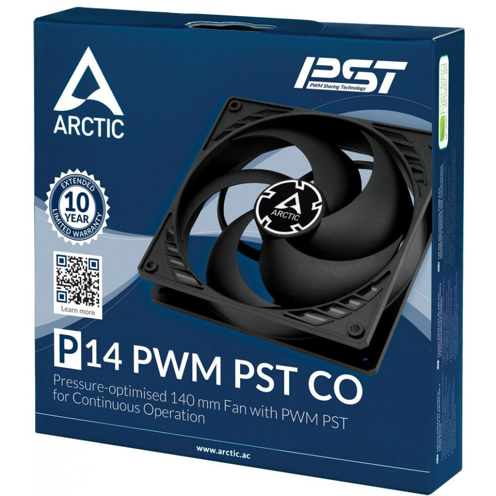 Вентилятор для корпуса Arctic P14 PWM PST CO Black/Black - ACFAN00126A - фото 4