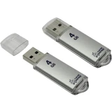 USB Flash накопитель 4Gb SmartBuy V-Cut Silver (SB4GBVC-S)