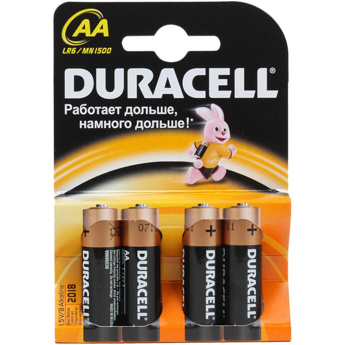 Батарейка Duracell Basic (AA, 4 шт.)