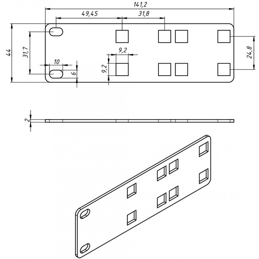 Кронштейн Hyperline PMV1-RAL9005 - фото 2