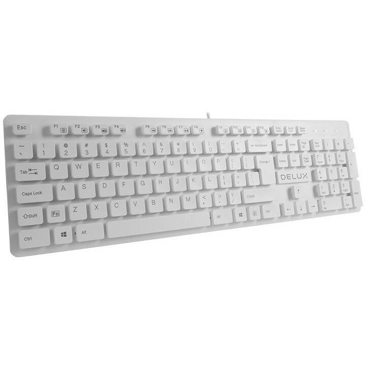 Клавиатура Delux KA150U White