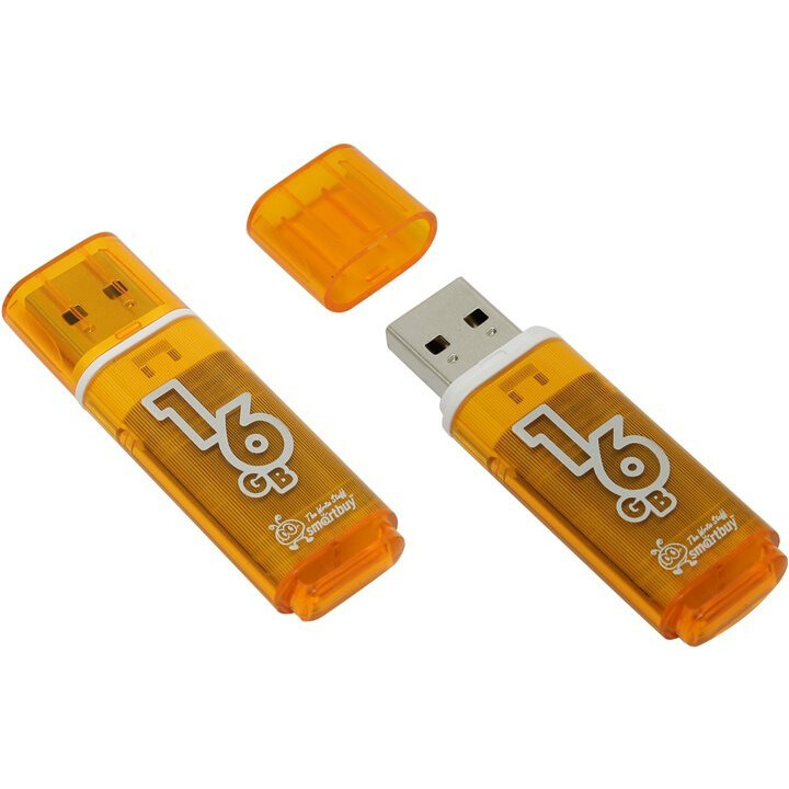 USB Flash накопитель 16GB SmartBuy Glossy Orange (SB16GBGS-OR)