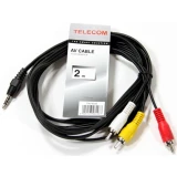 Кабель 3.5 Jack (M) - 3x RCA (M), 2м, Telecom TAV4545-2M