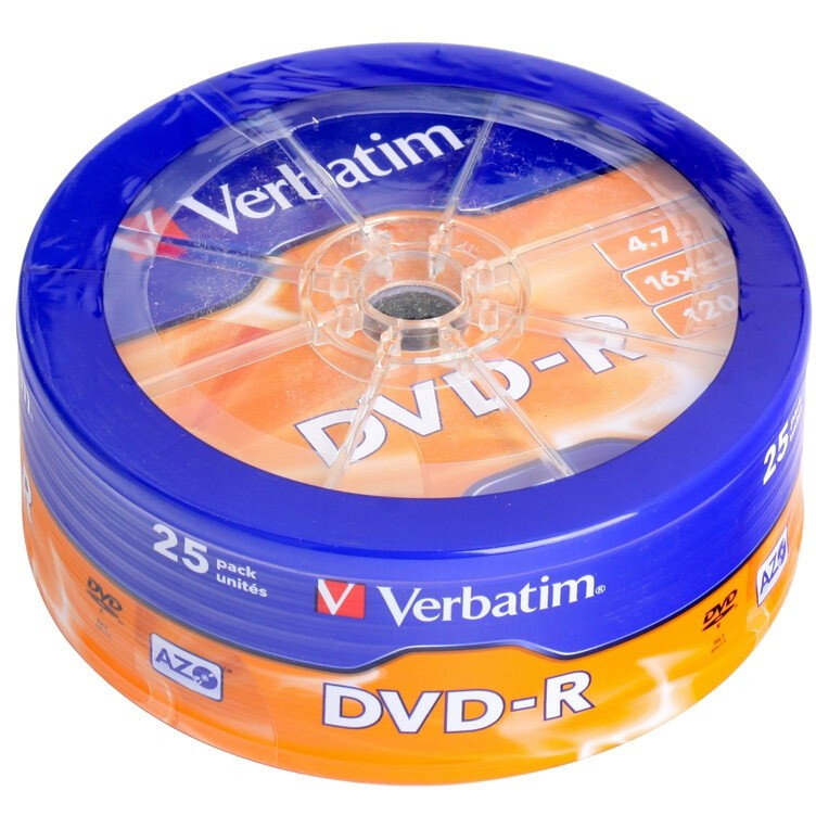 Диск DVD-R Verbatim 4.7Gb 16x Wagon Wheel (25 шт.) - 43730