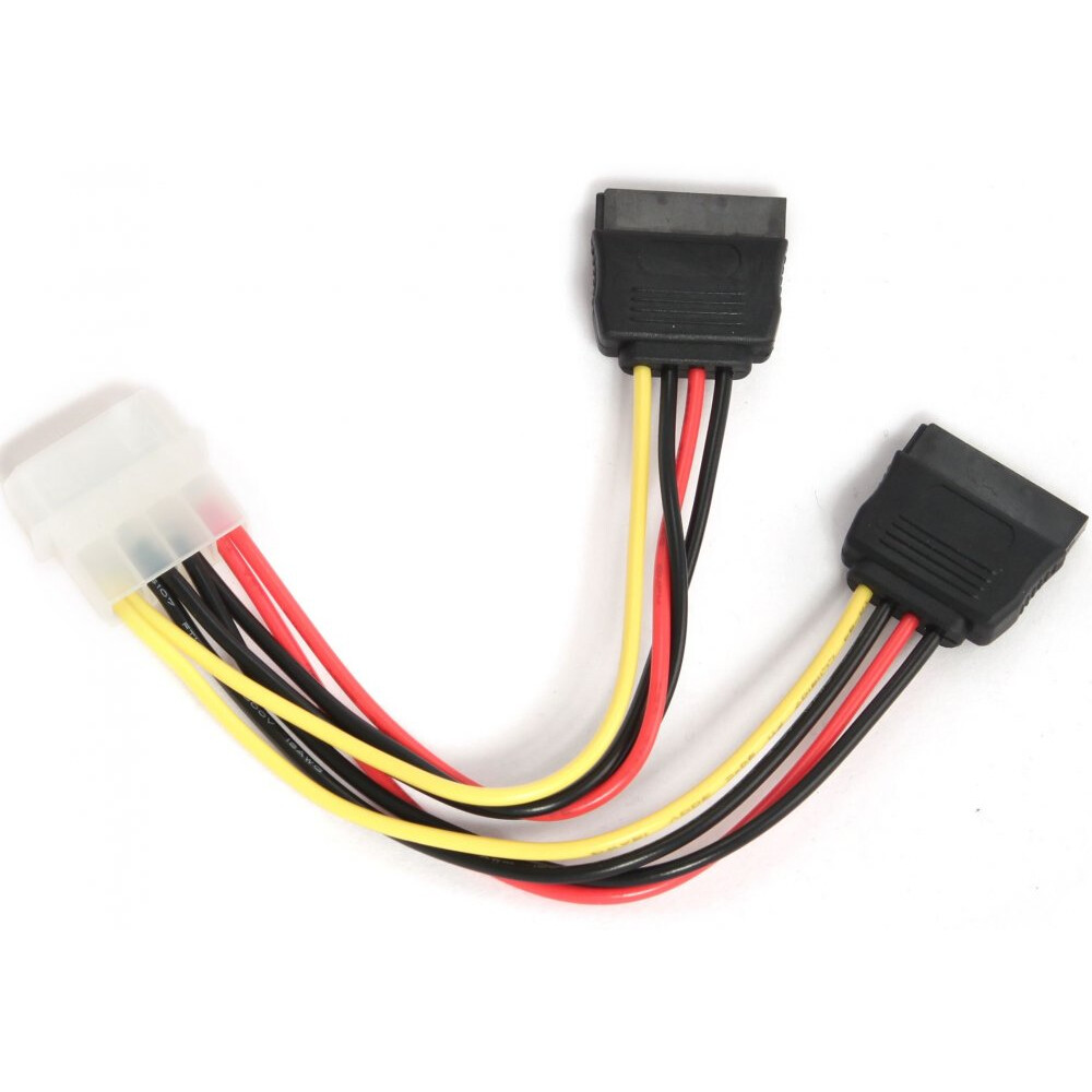Переходник Molex - 2x SATA, 0.3м, Cablexpert CC-SATA-PSY-0.3M